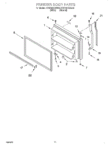 06 - Freezer Door, Lit / Optional parts for Kitchenaid Refrigerator KTRP20KDWH04 from AppliancePartsPros.com