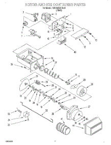 05 - Motor And Ice Container parts for Kitchenaid Refrigerator KSRB22QDBL02 from AppliancePartsPros.com