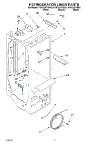 02 - Refrigerator Liner parts for Kitchenaid Refrigerator KSRU22FKBL02 from AppliancePartsPros.com