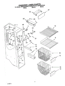 04 - Freezer Liner parts for Kitchenaid Refrigerator KSRU22FKBL02 from AppliancePartsPros.com
