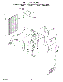 09 - Air Flow Parts parts for Kitchenaid Refrigerator KSRS27ILBT02 from AppliancePartsPros.com