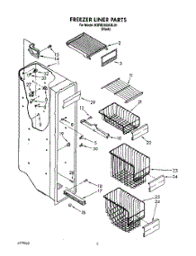 04 - Freezer Liner parts for Kitchenaid Refrigerator KSRB25QABL01 from AppliancePartsPros.com