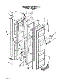 07 - Freezer Door parts for Kitchenaid Refrigerator KSRB25QABL01 from AppliancePartsPros.com