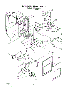 08 - Dispenser Front parts for Kitchenaid Refrigerator KSRB25QABL01 from AppliancePartsPros.com