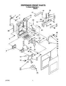 07 - Dispenser Front parts for Kitchenaid Refrigerator KSRB22QABL11 from AppliancePartsPros.com