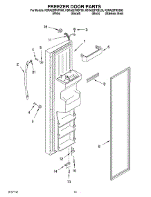 08 - Freezer Door Parts parts for Kitchenaid Refrigerator KSRA22FKBT00 from AppliancePartsPros.com