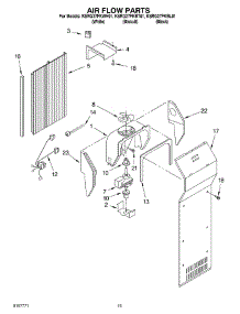 09 - Air Flow parts for Kitchenaid Refrigerator KSRG27FKBT01 from AppliancePartsPros.com