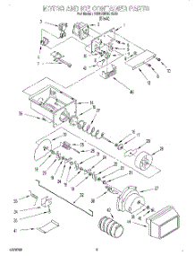 06 - Motor And Ice Container parts for Kitchenaid Refrigerator KSRB25QDBL00 from AppliancePartsPros.com