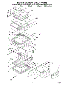 03 - Refrigerator Shelf parts for Kitchenaid Refrigerator KSRS25CKBT02 from AppliancePartsPros.com