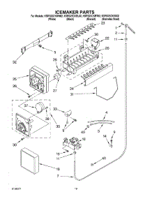 12 - Ice Maker, Optional parts for Kitchenaid Refrigerator KSRS25CKBT02 from AppliancePartsPros.com