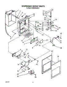 09 - Dispenser Front parts for Kitchenaid Refrigerator KSRB25QABL00 from AppliancePartsPros.com