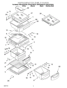 05 - Refrigerator Shelf Parts parts for Kitchenaid Refrigerator KSRA22FKBL00 from AppliancePartsPros.com