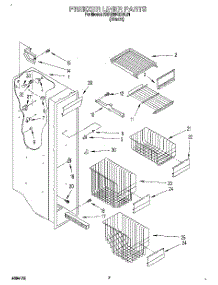05 - Freezer Liner parts for Kitchenaid Refrigerator KSRB25QDBL01 from AppliancePartsPros.com