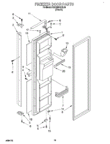 08 - Freezer Door parts for Kitchenaid Refrigerator KSRB25QDBL01 from AppliancePartsPros.com