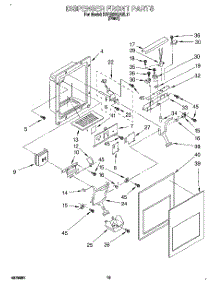 08 - Dispenser Front parts for Kitchenaid Refrigerator KSRB25QABL11 from AppliancePartsPros.com