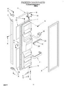 07 - Freezer Door parts for Kitchenaid Refrigerator KSRB22QDBL01 from AppliancePartsPros.com