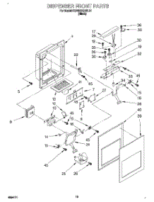 08 - Dispenser Front parts for Kitchenaid Refrigerator KSRB22QDBL01 from AppliancePartsPros.com