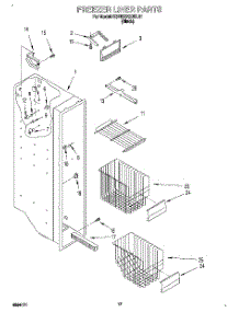 10 - Freezer Liner parts for Kitchenaid Refrigerator KSRB22QDBL01 from AppliancePartsPros.com