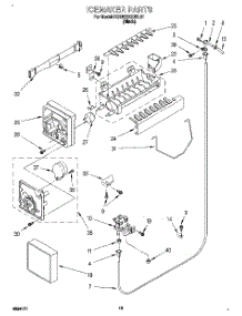12 - Icemaker, Lit / Optional parts for Kitchenaid Refrigerator KSRB22QDBL01 from AppliancePartsPros.com