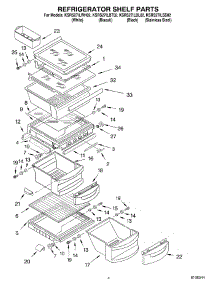 03 - Refrigerator Shelf Parts parts for Kitchenaid Refrigerator KSRS27ILBL02 from AppliancePartsPros.com