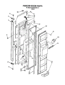 06 - Freezer Door parts for Kitchenaid Refrigerator KSRB22QABL10 from AppliancePartsPros.com