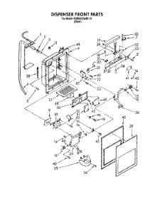 07 - Dispenser Front parts for Kitchenaid Refrigerator KSRB22QABL10 from AppliancePartsPros.com