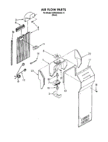 10 - Air Flow parts for Kitchenaid Refrigerator KSRB22QABL10 from AppliancePartsPros.com