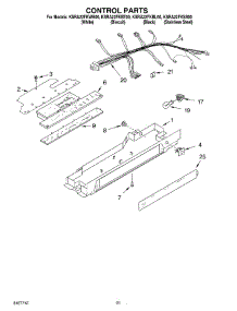 12 - Control Parts, Parts Not Illustrated parts for Kitchenaid Refrigerator KSRA22FKWH00 from AppliancePartsPros.com