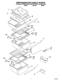 03 - Refrigerator Shelf parts for Kitchenaid Refrigerator KSRU22FKWH02 from AppliancePartsPros.com