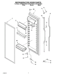 05 - Refrigerator Door parts for Kitchenaid Refrigerator KSRU22FKWH02 from AppliancePartsPros.com