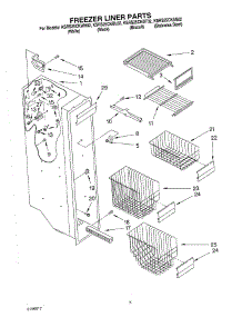 04 - Freezer Liner parts for Kitchenaid Refrigerator KSRS25CKSS02 from AppliancePartsPros.com