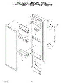 07 - Refrigerator Door Parts parts for Kitchenaid Refrigerator KSRA22FKSS00 from AppliancePartsPros.com