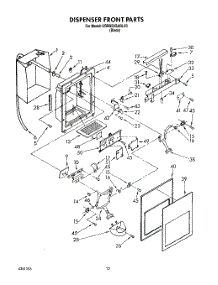 08 - Dispenser Front parts for Kitchenaid Refrigerator KSRB22QABL00 from AppliancePartsPros.com