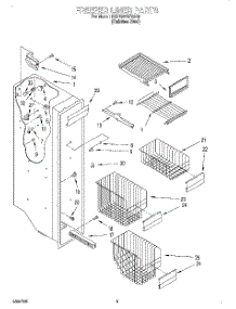 04 - Freezer Liner parts for Kitchenaid Refrigerator KSRB25QFSS00 from AppliancePartsPros.com