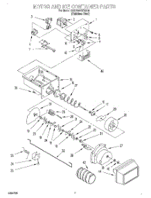 05 - Motor And Ice Container parts for Kitchenaid Refrigerator KSRB25QFSS00 from AppliancePartsPros.com