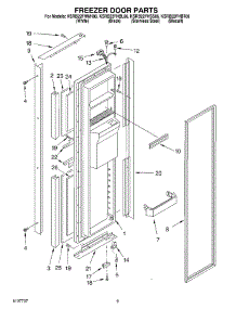 06 - Freezer Door parts for Kitchenaid Refrigerator KSRB22FHBT06 from AppliancePartsPros.com