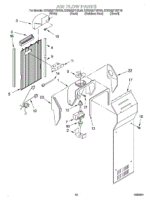 10 - Air Flow parts for Kitchenaid Refrigerator KSRB22FHWH03 from AppliancePartsPros.com