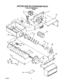 05 - Motor And Ice Container, Lit / Optional parts for Kitchenaid Refrigerator KSRB27QABL06 from AppliancePartsPros.com