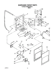 08 - Dispenser Front parts for Kitchenaid Refrigerator KSRB27QABL06 from AppliancePartsPros.com