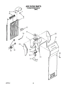 11 - Air Flow parts for Kitchenaid Refrigerator KSRB27QABL06 from AppliancePartsPros.com