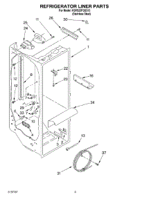 02 - Refrigerator Liner parts for Kitchenaid Refrigerator KSRS25FGSS15 from AppliancePartsPros.com
