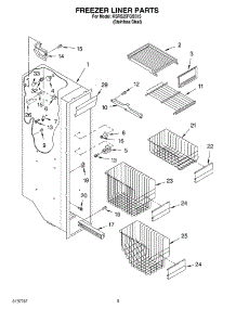 04 - Freezer Liner parts for Kitchenaid Refrigerator KSRS25FGSS15 from AppliancePartsPros.com