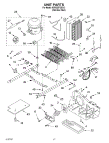 11 - Unit parts for Kitchenaid Refrigerator KSRS25FGSS15 from AppliancePartsPros.com