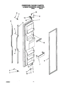 07 - Freezer Door parts for Kitchenaid Refrigerator KSRE25FHBT02 from AppliancePartsPros.com