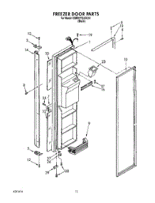 07 - Freezer Door parts for Kitchenaid Refrigerator KSRB27QABL04 from AppliancePartsPros.com
