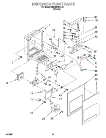 08 - Dispenser Front parts for Kitchenaid Refrigerator KSRB25FBBL00 from AppliancePartsPros.com