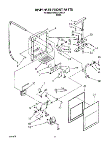 08 - Dispenser Front parts for Kitchenaid Refrigerator KSRB27QABL04 from AppliancePartsPros.com