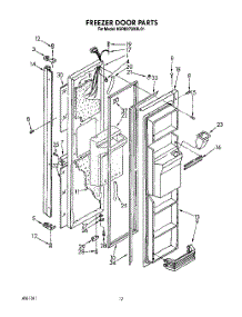 08 - Freezer Door parts for Kitchenaid Refrigerator KSRB27QXBL01 from AppliancePartsPros.com