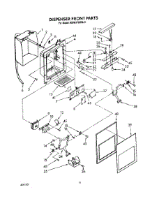 09 - Dispenser Front parts for Kitchenaid Refrigerator KSRB27QXBL01 from AppliancePartsPros.com