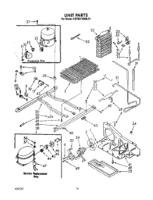 10 - Unit parts for Kitchenaid Refrigerator KSRB27QXBL01 from AppliancePartsPros.com